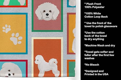 Miniatura 5 de Caroline's Treasures MLM1106KTWL Lots of Bichon Frise - Toalla de cocina para invitados, toalla de baño decorativa para cara, té, paño de cocina,