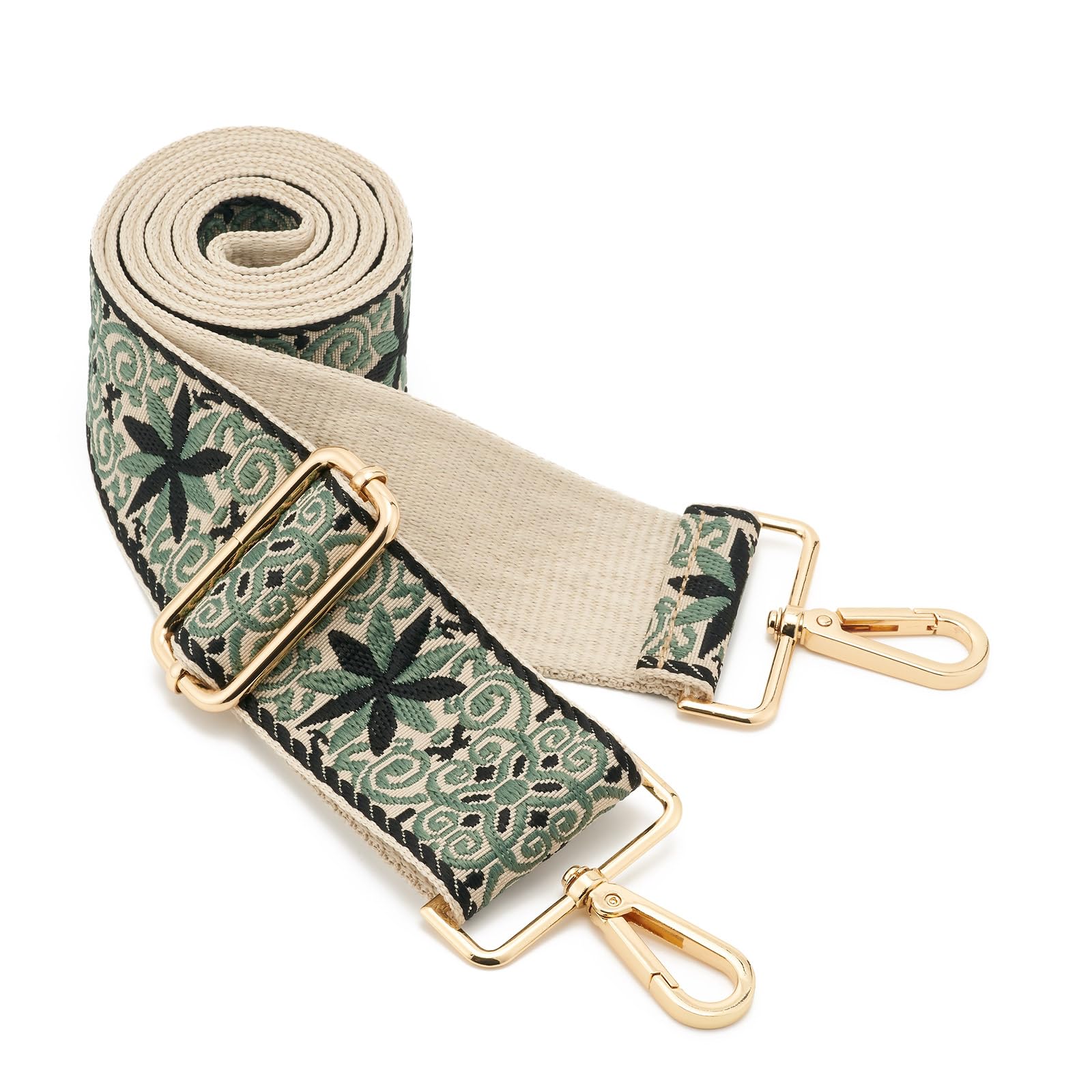 Wide Shoulder Strap Adjustable Replacement Belt Guitar Style Crossbody Bag Handbag Strap Multicolor Canvas Straps(Wide:2in)(Color83)