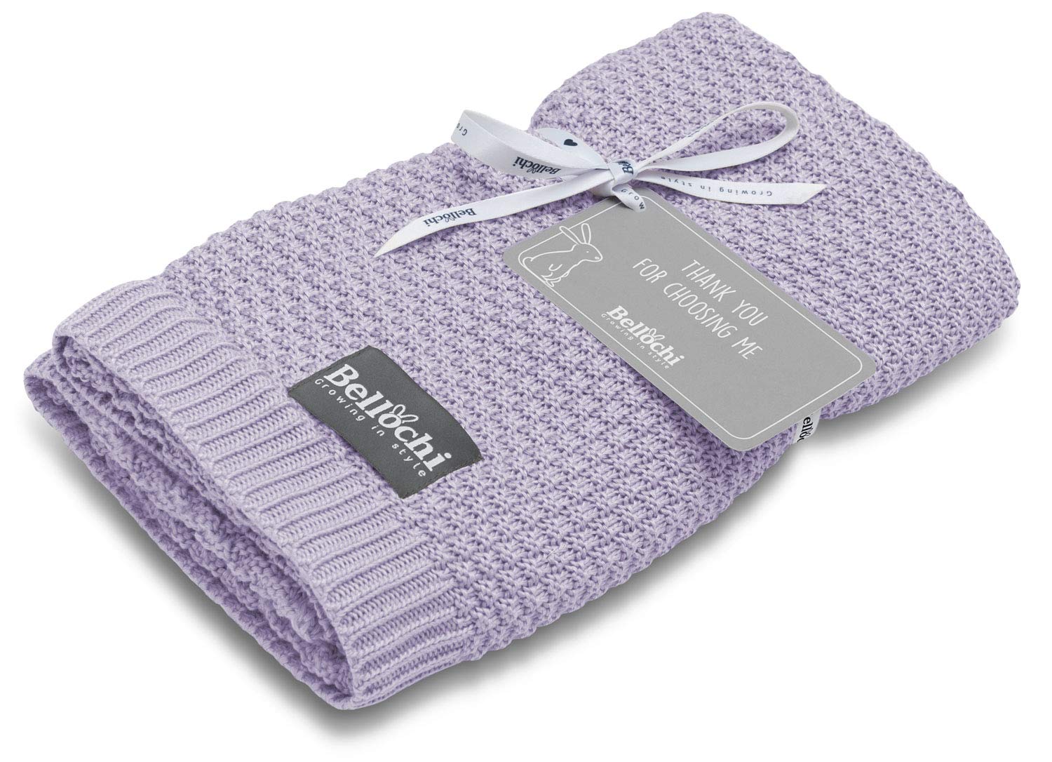 Bellochi Premium Manta de Bambu para Bebe - Acogedor Mantita para Chica o Chico - Suave Aireado Verano Manta Bebe Recien Nacido - Hecha a Mano - 100x80 cm - Lavendlove