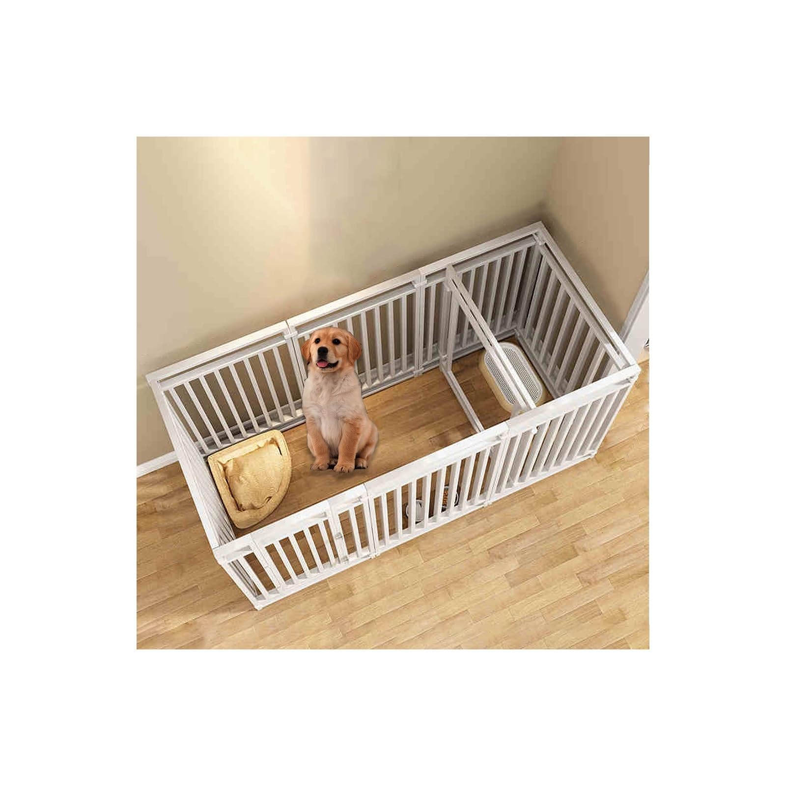 Parc d'exercice durable pour animaux pliable et modulable en fer