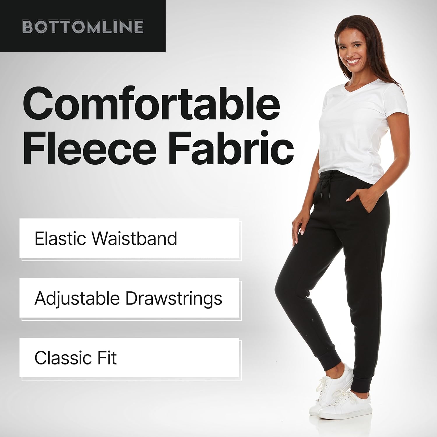BottomLine 3 Pack Sweatpants Women, Comfortable Womens Sweatpants, Fleece Womens Joggers (Available in Plus) - Image 3