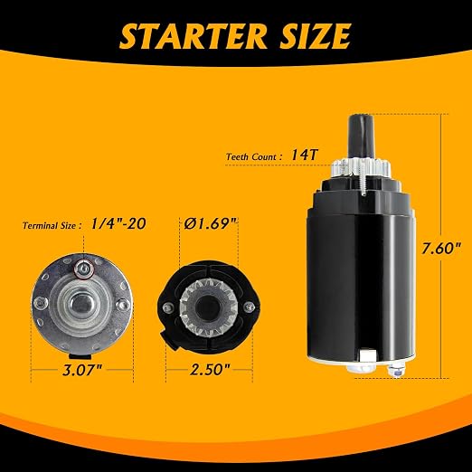 Kohler Starter Replacement para SV540 SV541 SV590 SV600 SV610 SV620, Courage Single 18 19 20 21 HP, Johnson Electric 2009801 2009805 2009806 2009808 2009810, Mower Toro LX425 LX460 LX465 Z4200 Z4220 miniatura 7