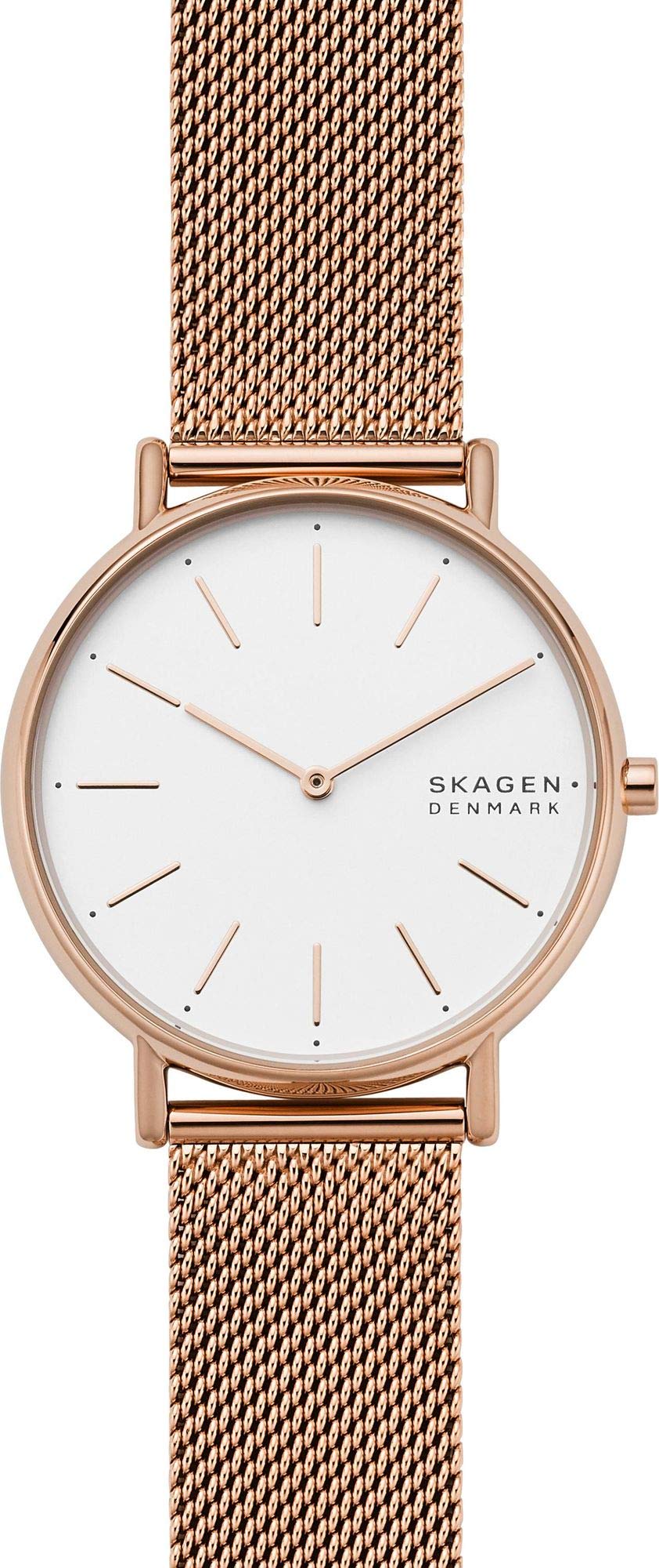 Skagen Signatur Uhr für Damen, Quarz-Zweizeigerwerk mit Edelstahl- oder Lederarmband