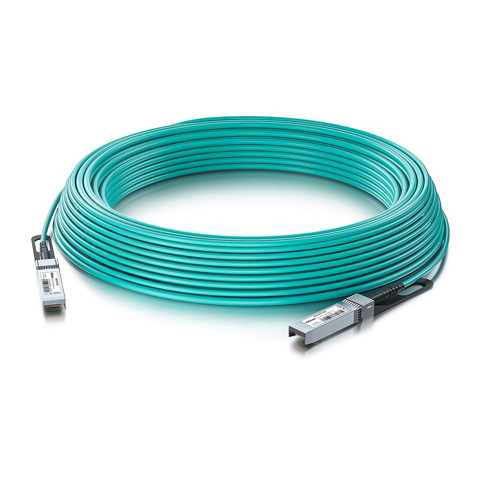 25G SFP28 SFP+ AOC Cable - 25GBASE Active Optical SFP Cable for Cisco SFP-10G-AOC20M, Ubiquiti UniFi, D-Link, Supermicro, Netgear, Mikrotik, ZTE Devices, 20-Meter-image-0