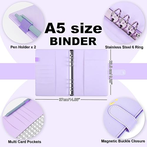 Miniatura 3 de LingLingo Carpeta para desafíos de ahorro de dinero, forma fácil y divertida de ahorrar $5,050, libro de presupuesto A5 con kit de sobres de