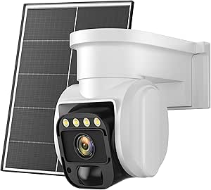 4G LTE Cellular Solar Security Camera, No WiFi with 3MP 2K HD, AI Motion Detection, Dual Lens 360° View, Color Night Vision, 2-Way Talk, IP66 Weatherproof, SIM Card Included asin的图片