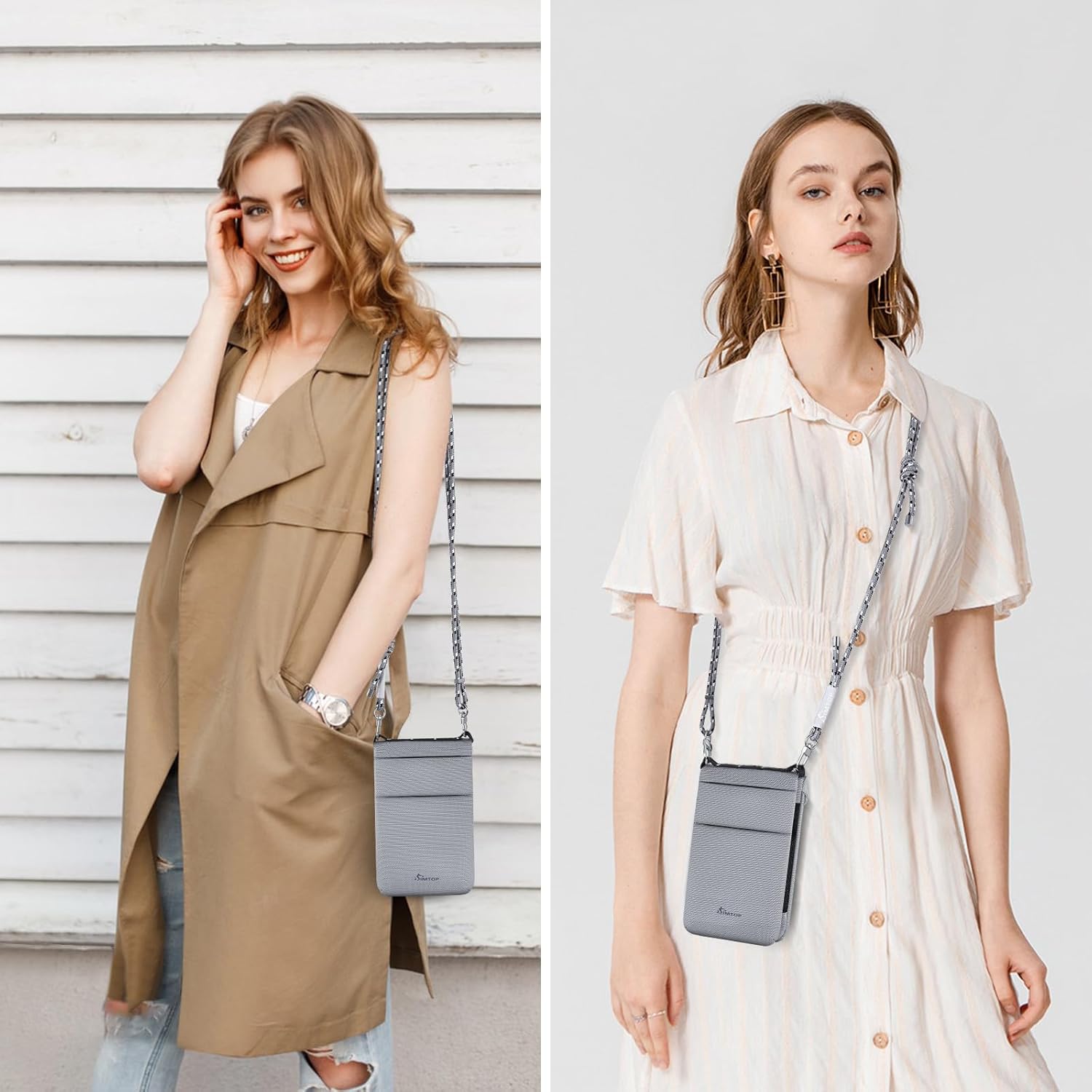 SIMTOP Small Crossbody Bag Cell Phone Purse for Women Lightweight RFID Anti-Theft Water-Resistant Adjustable Strap Phone/Keys - Image 2