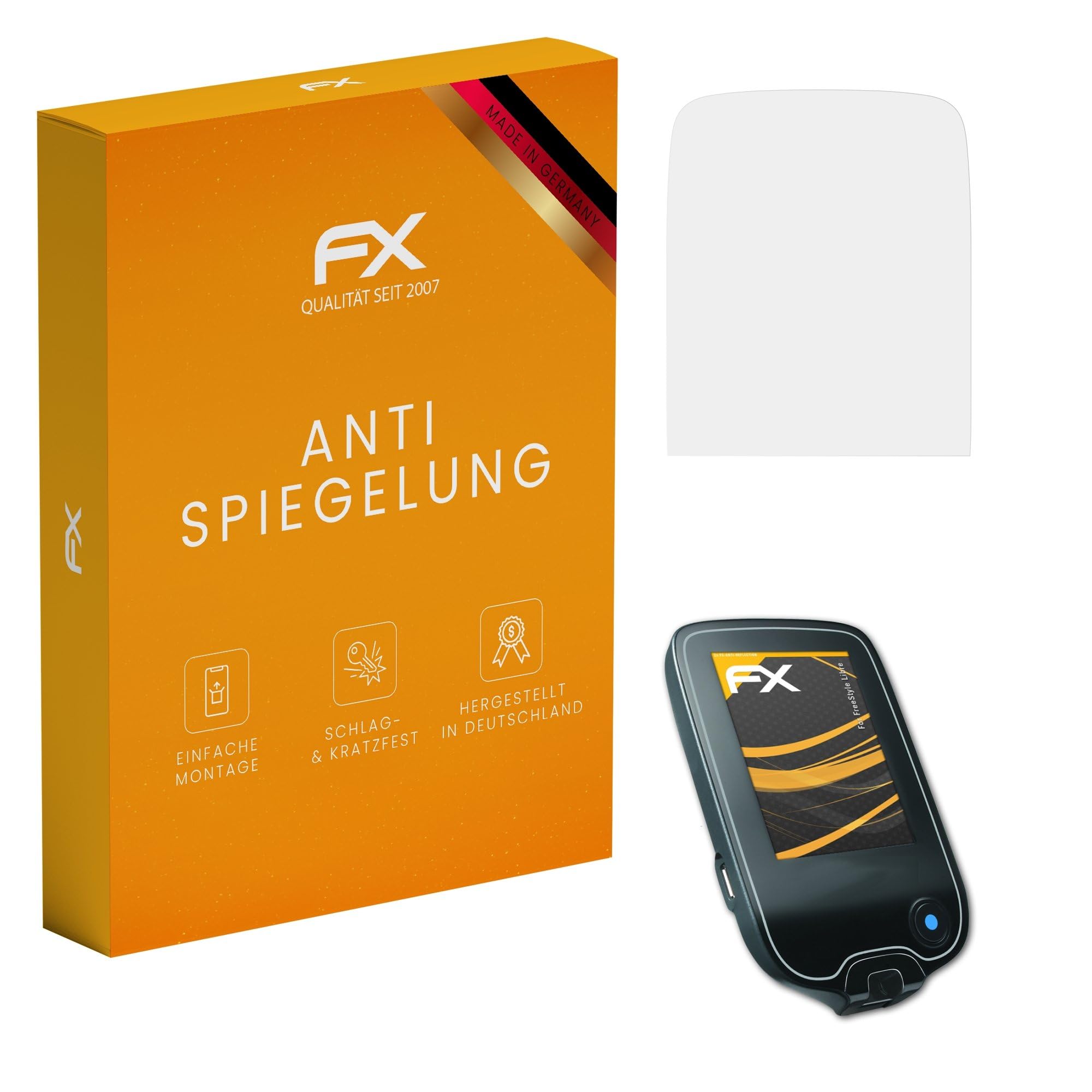 atFoliX Screen Protector compatible with FreeStyle Libre Screen Protection Film, anti-reflective and shock-absorbing FX Protector Film (2X)