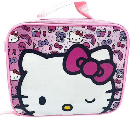 Miniatura 5 de Fast Forward Mochila con licencia para niños de 15 pulgadas con set combinado de lonchera (Hello Kitty)