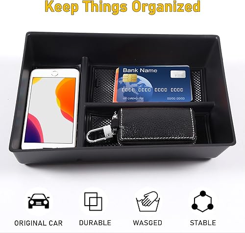 Miniatura 4 de Bandeja organizadora de consola central compatible con Mercedes Benz EQS450+ 400 580 AMG SUV EQE350 350+ 500 2023, 2024, 2025, caja de