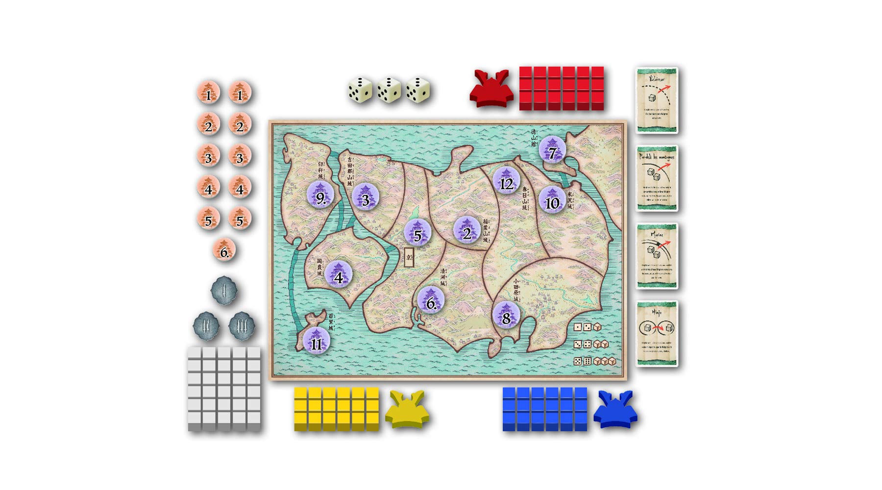 Hobby Japan Tenka Meidou Rumble Nation DELUXE &ndash; Gioco Da Tavolo Giapponese Per 2-4 Giocatori