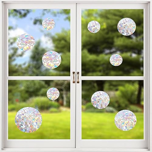 Afmivs Prevención de golpes de ventana de pájaros, 18 calcomanías de ventana para evitar golpes de pájaros, calcomanías de ventana de pájaros para