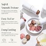 KIMUSE Face Trio de bâtons, crème blush & En avant-plan & Contour Stick pour Sculpter les Cheeks, Trio de Contour à Crème Longue pour maquillage visage, avec Brosse (Coral Glow-Brush)