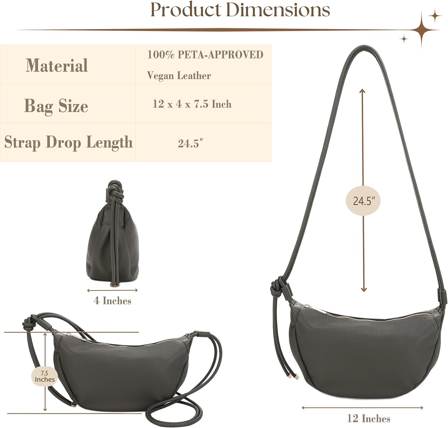 Mali&Lili Hobo Shoulder Bag for Women, Aria Convertible Crossbody Bags for Women, Leather purses, Women's Shoulder Handbags - Image 3