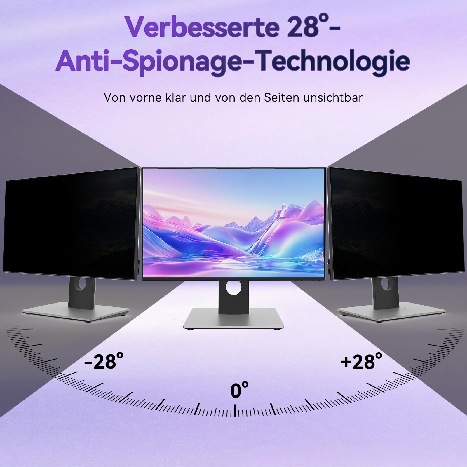 IPROKKO Filtro magnetico per la privacy da 27 pollici per monitor 16:9, rimovibile, anti-luce blu, antiriflesso, protezione schermo per schermo per Dell Acer Lenovo Asus da 27 pollici