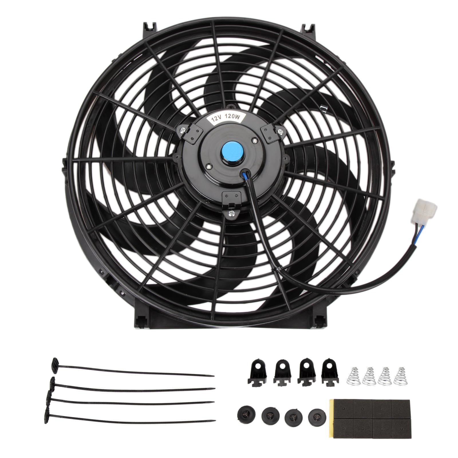 Twilight Garage Universale 14 "Pollici 12 V 120 w Sottile Elettrico Radiatore Ventilatore Push Pull Motore Ventola di Raffreddamento con Kit di Montaggio
