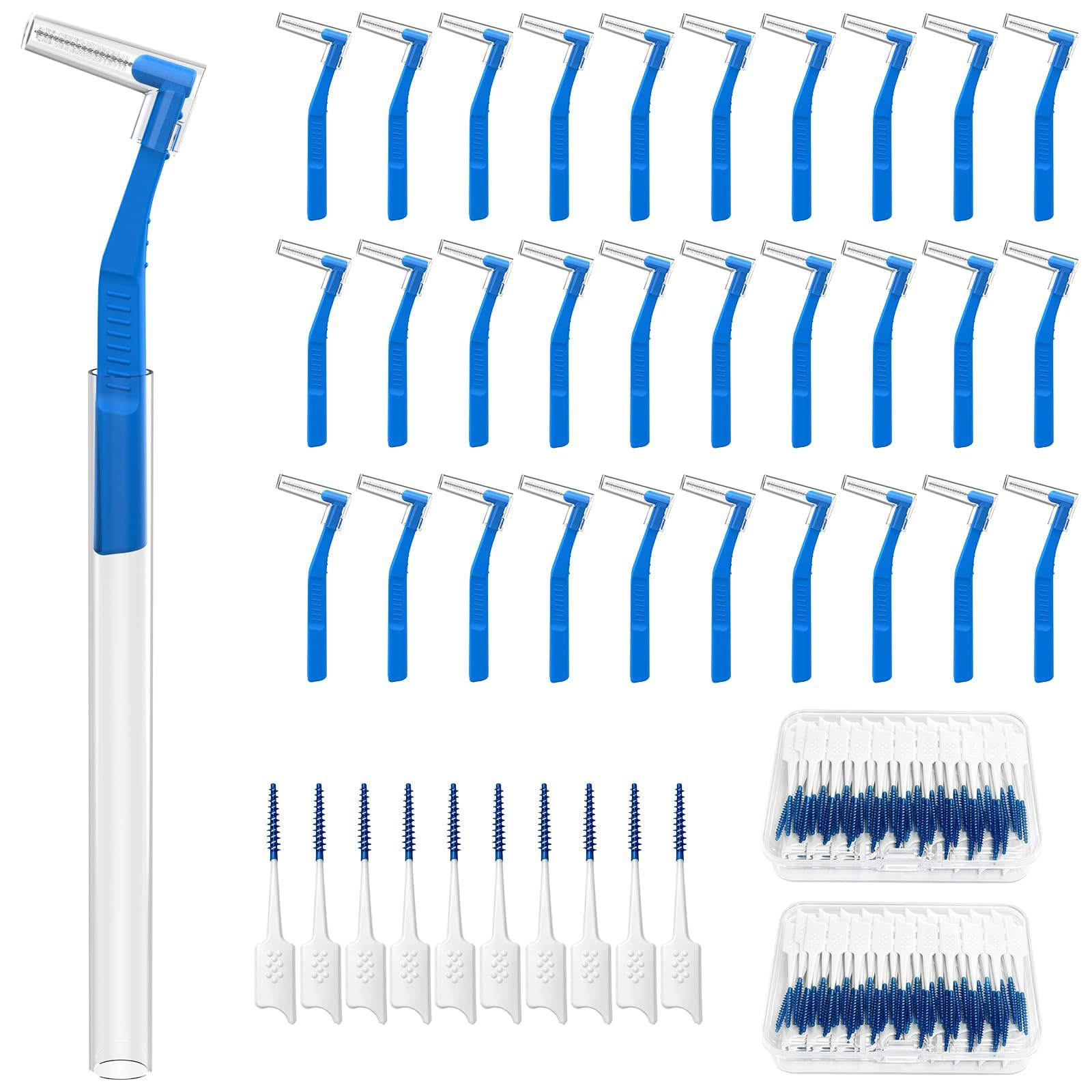 330 Angle Interdental Brushes(0.7mm) &amp; Extended Handle &amp; Soft dental Picks