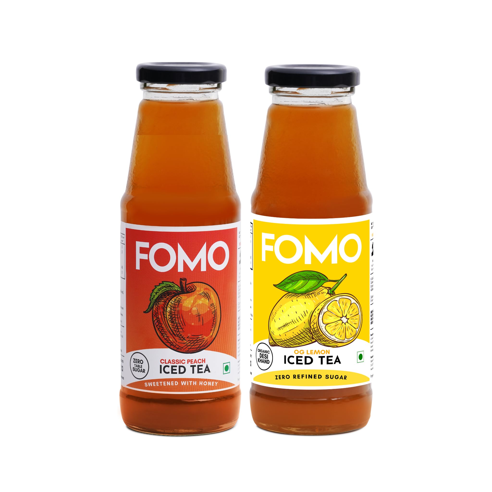 FOMO Iced Tea Classic Variety Pack 300ml | Pack of 8 (4 each- Lemon, Peach) | Ready-To-Drink | Zero Refined Sugar | Brewed with Real Black Tea | Trial Pack (B0CWJ12GBQ) Amazon Price History, Amazon Price Tracker