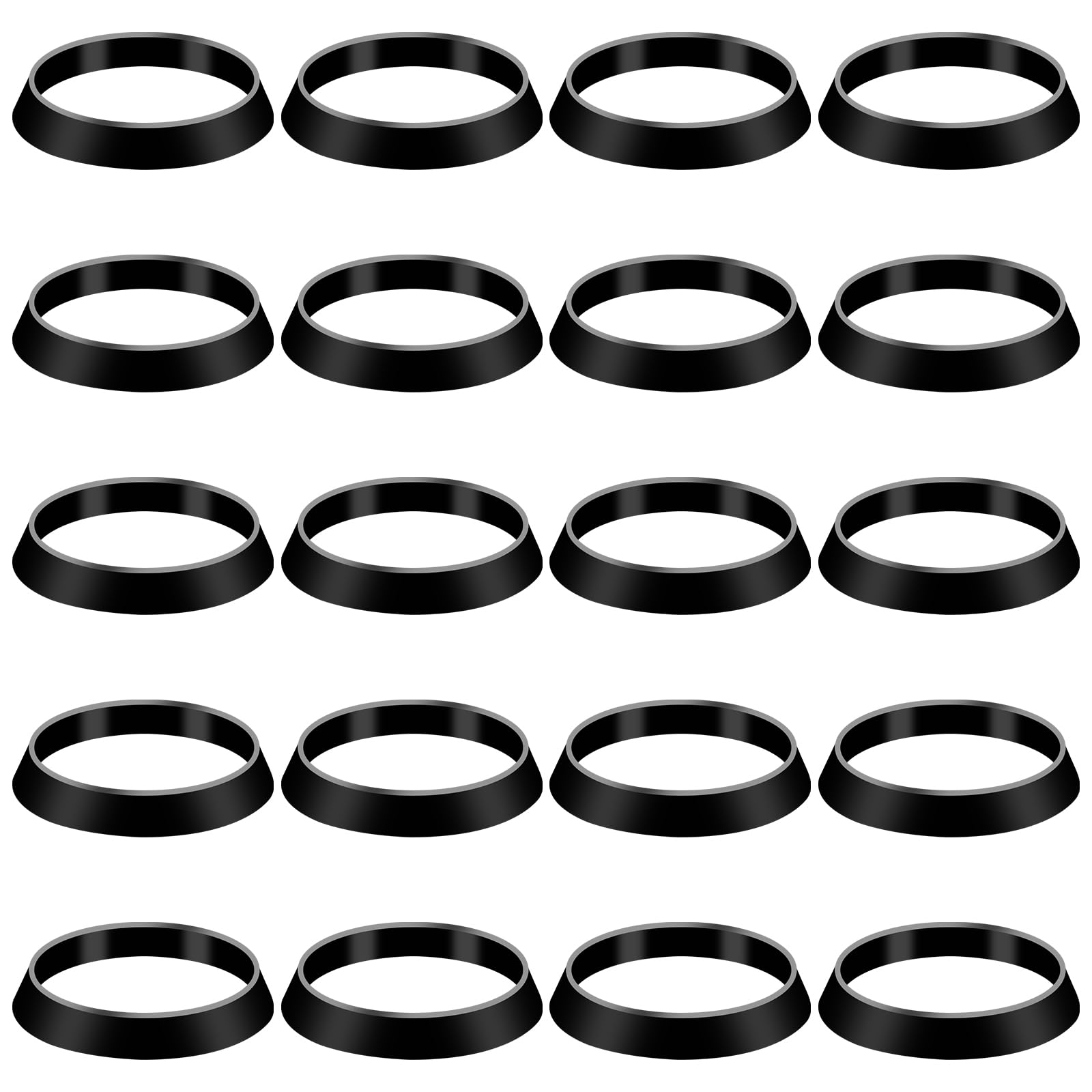 5 Guarnizioni In Silicone Per Scarico Lavello – Misure Assortite Da 35 A 43,5 Mm, Spessore 2,5 Mm