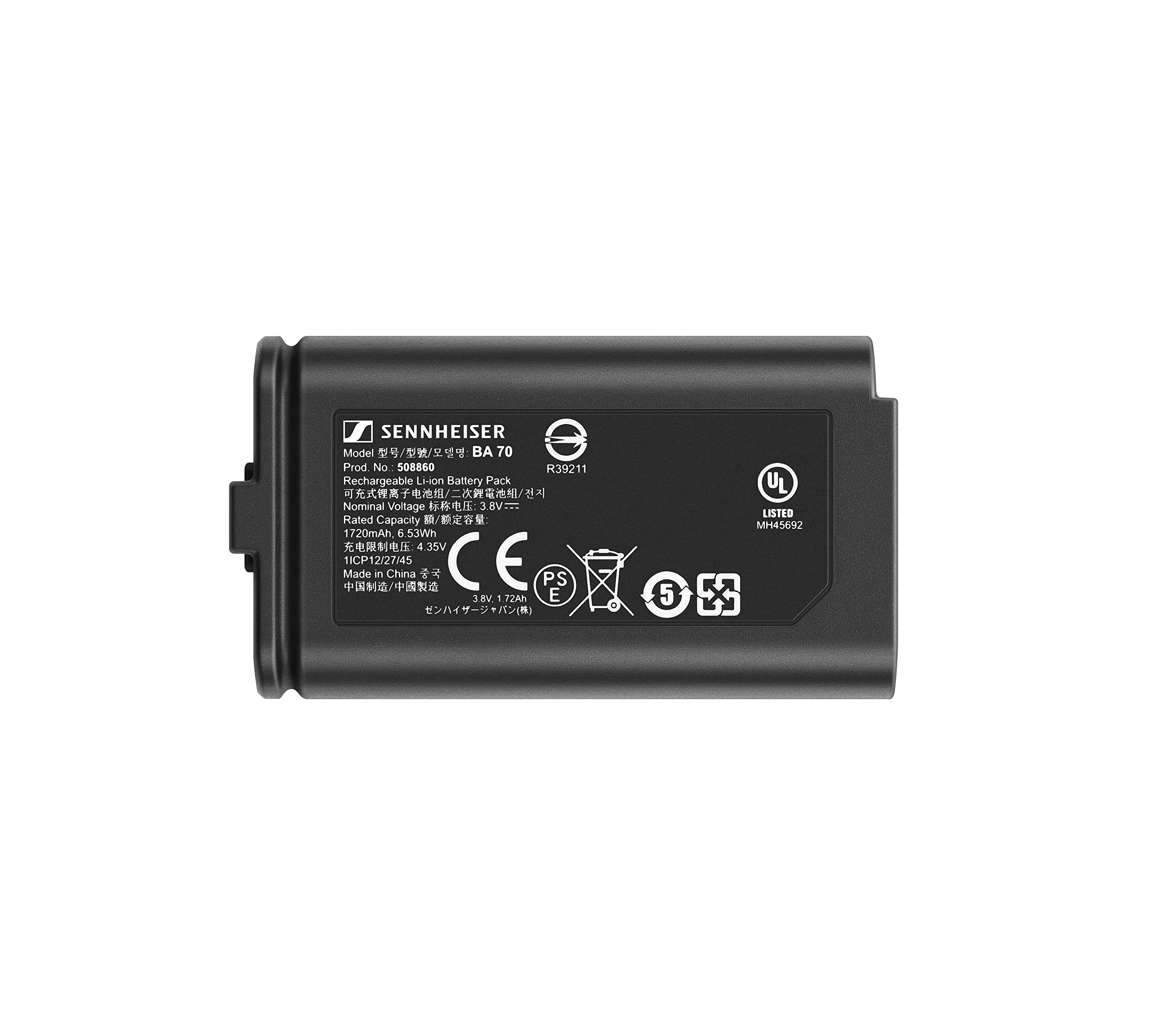 Sennheiser Sistema microfonico digitale portatile wireless UHF con lavalier a cardioide ME4 set EW-DP ME4 (U1/5), Nero (700026)