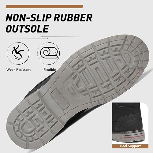 Miniatura 4 de Botas de senderismo para mujer y hombre, forro cálido, botas de nieve para exteriores, antideslizantes, resistentes al agua