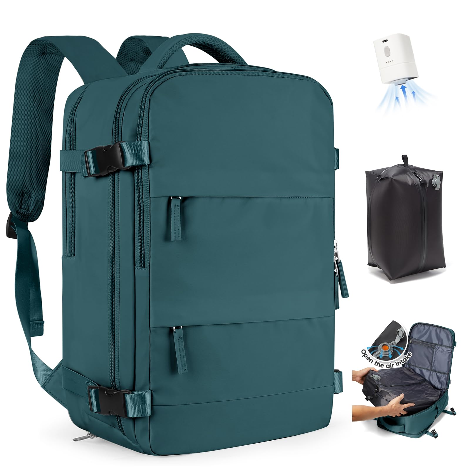 SZLX Zaino Ryanair 40x30x20 Sottovuoto Zaino da Viaggio 40x20x25 Ryanair Wizzair Donna da escursionismo impermeabile Zaino Casual Laptop da 14 Pollici con porta di ricarica USB Scomparto per Scarpe