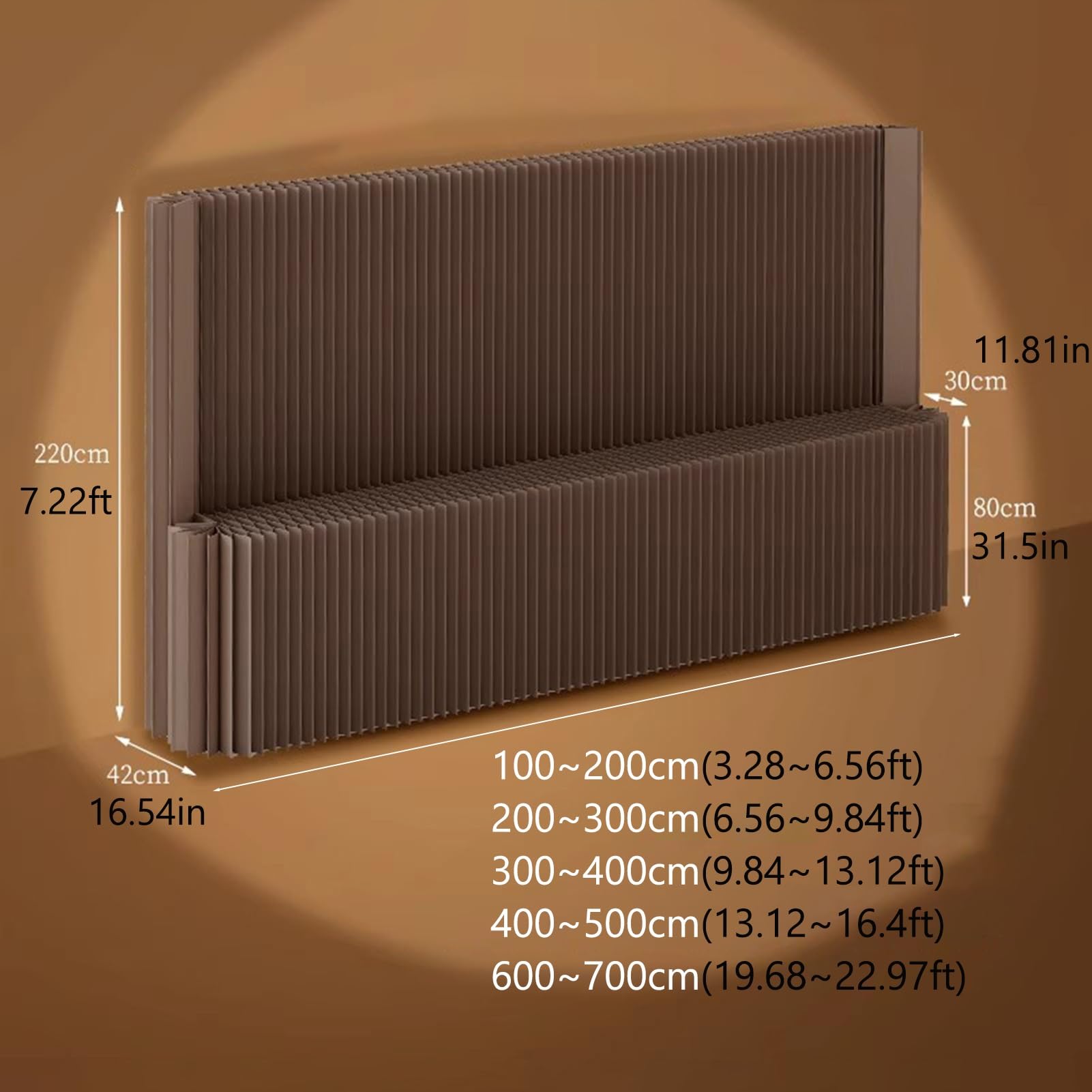 Divisori per ambienti, Pareti divisorie pieghevoli for la privacy, divisori for ambienti(100~200 cm/3.28~6.56 ft)