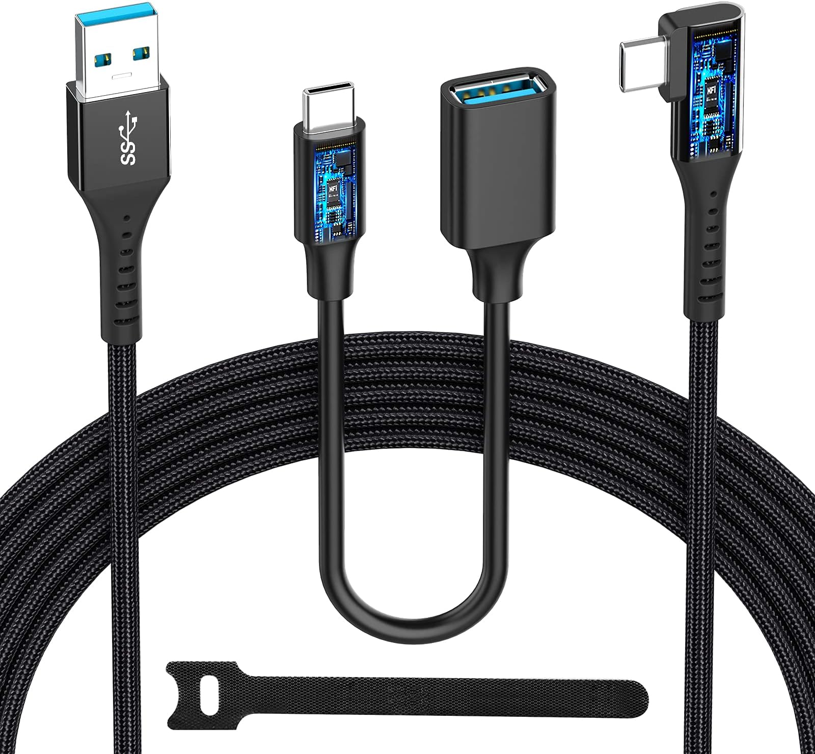 Compatible with Quest 2 Link Cable 16ft/5M, APPHOME Design with Extra USB C to USB Adapter, Fast