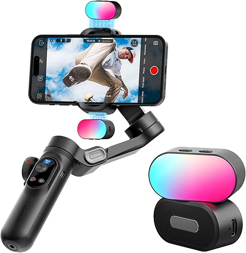 AOCHUAN -Smart XPRO Kit de dos luces - Estabilizador de cardán para smartphone, juego de luces magnéticas RGB, rueda de enfoque de luz LED con disponible en Yaxa Venezuela