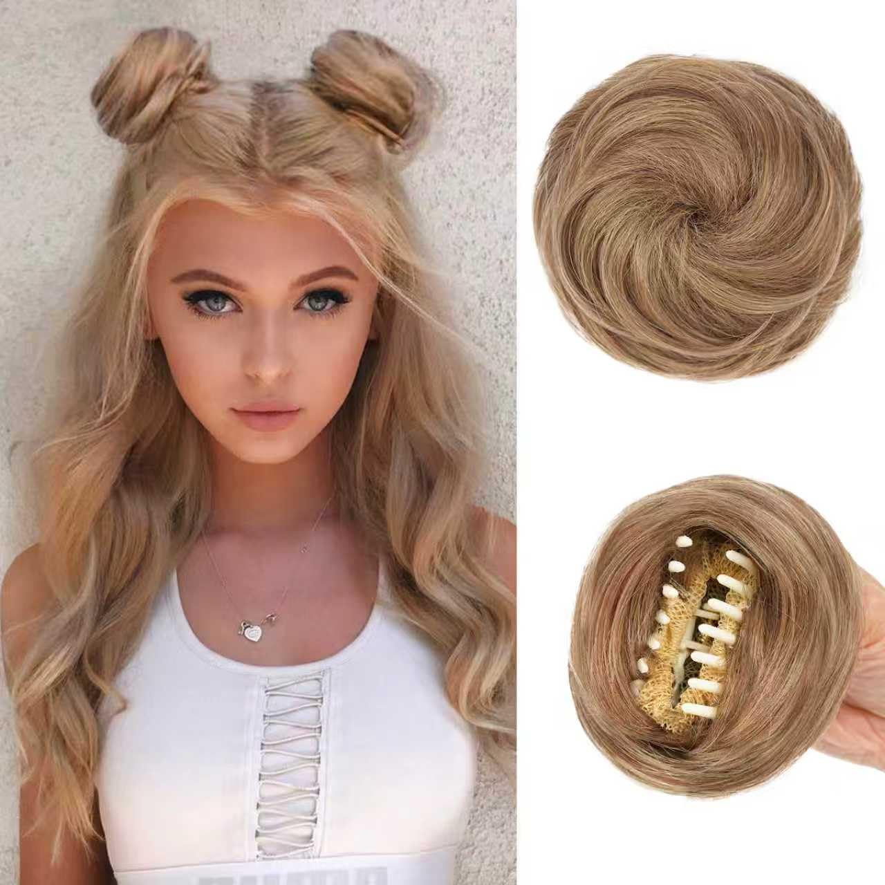 Amazon.com : Foaoit 2PC Small Space Buns Faux Hair Bun Extensions