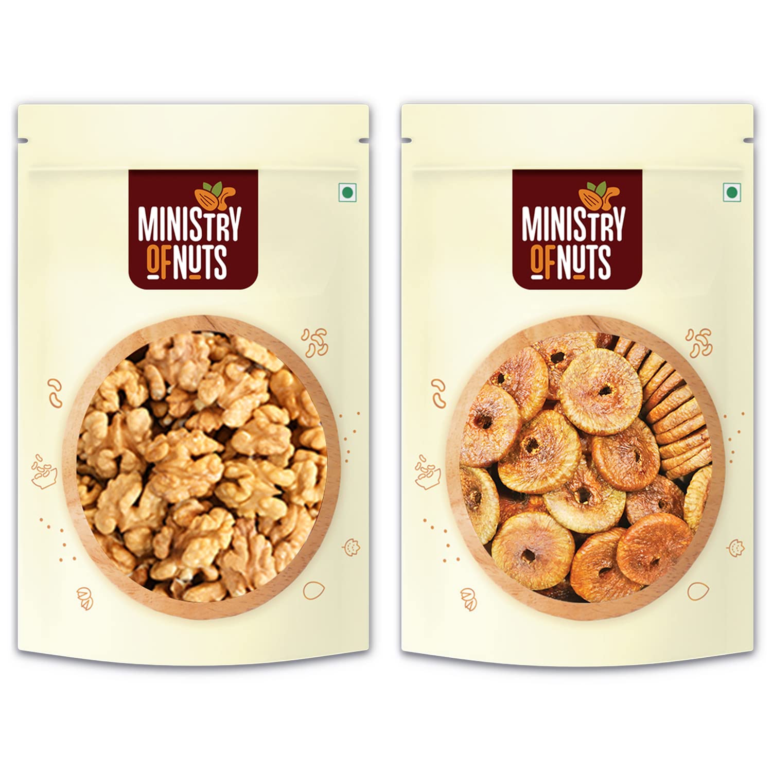Ministry Of Nuts Pack of 2 Premium Dry Fruits Walnuts 125g, Figs 200g - Total 325g All Natural, Good Source of Dietary Fibers, Energy Booster Zero Cholesterol & Trans Fat (B0B4DTN5LP) Amazon Price History, Amazon Price Tracker