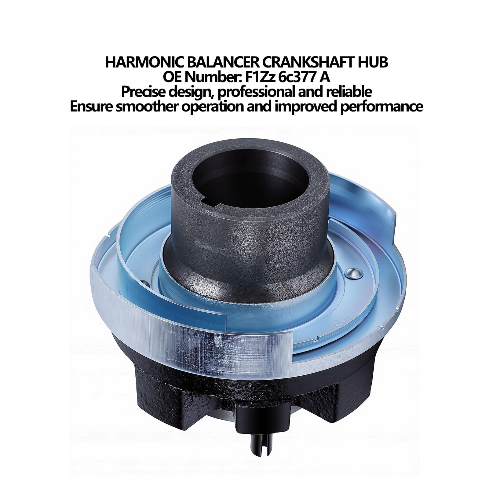 Generic Harmonic Balancer Piasta Wału Korbowego o Wysokiej Wytrzymałości Stal Węglowa Trwały Reduktor drgań Silnika Pasuje do Forda Pasuje do Mustanga 1989-1993 Forda Rangera 1989-1994