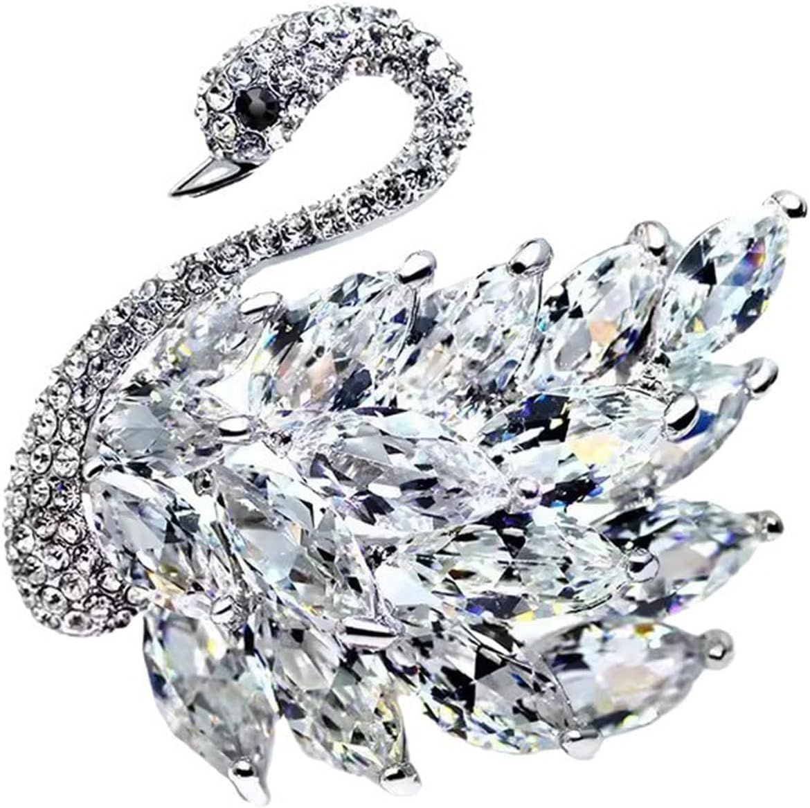 Broche Enchanted Menagerie, Colección de Broches de Animales de Lujo de 8 Estilos, Pin de Mariposa de Abeja Fénix de Cisne de Pavo Real de Cristal Chapado en Oro para Mujer, Chaqueta Elegante, Blazer, Bufanda, Sombrero, Pin, Regalo de Joyería