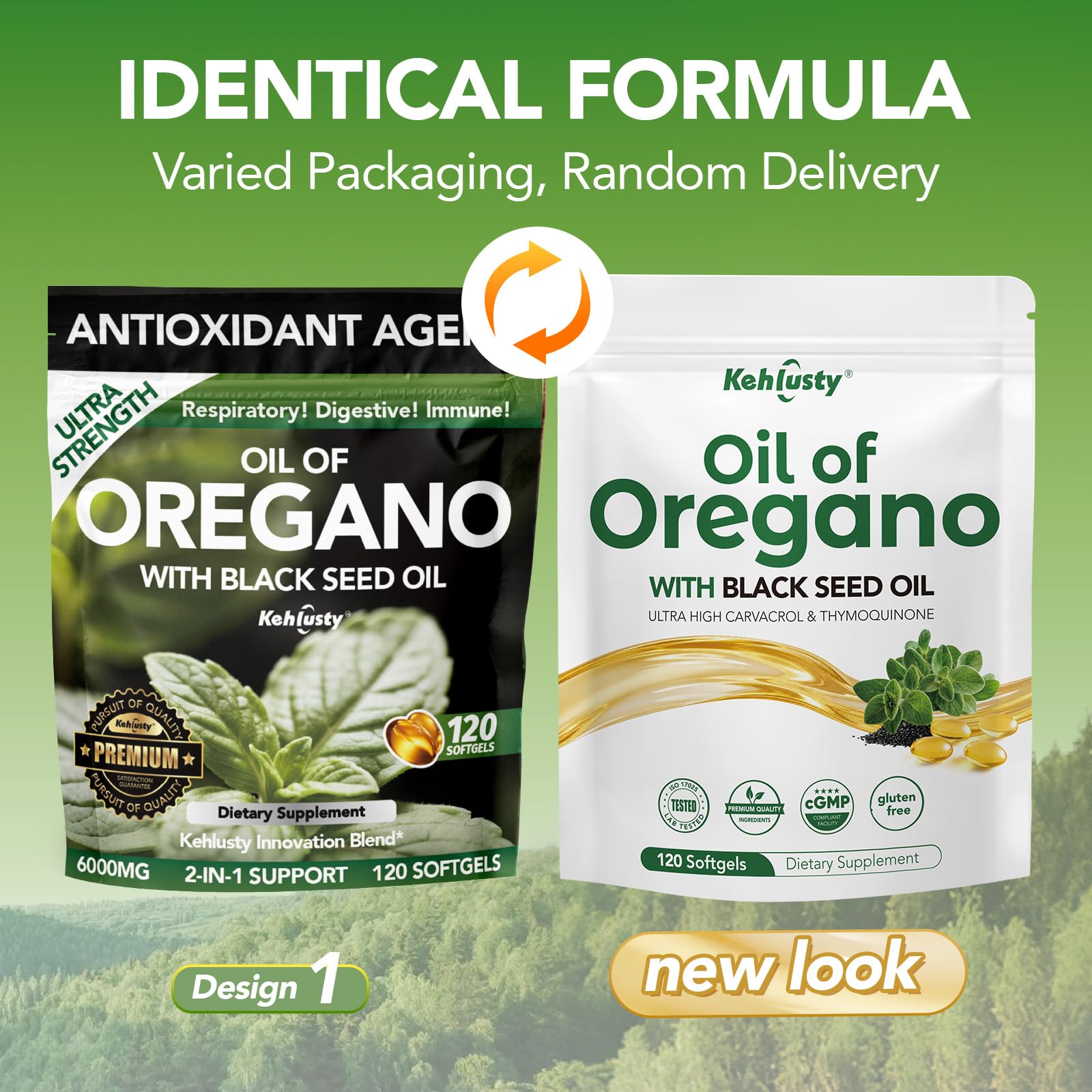 Oil of Oregano with Black Seed Oil Softgels, 120 Count — Amazon image 3