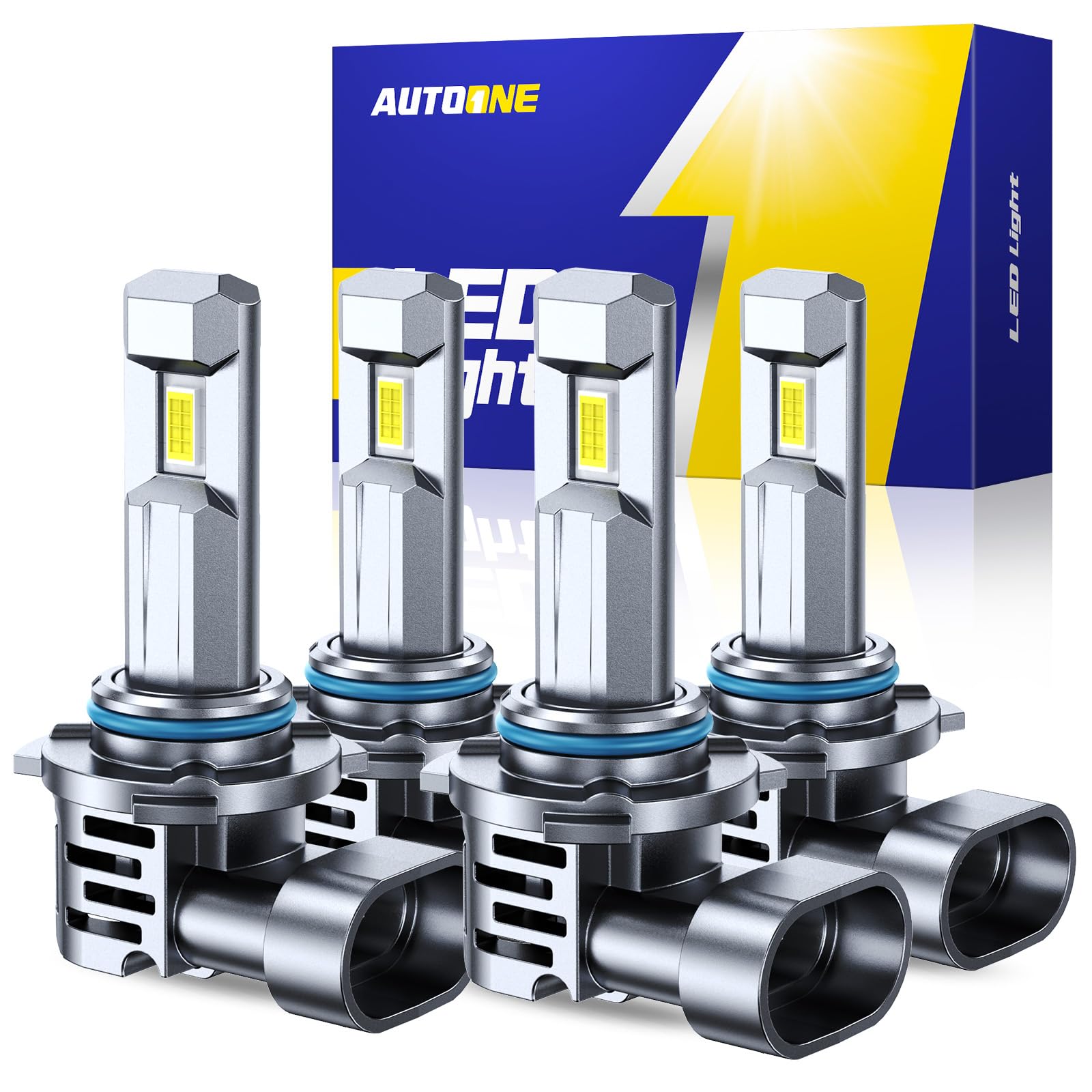 AUTOONE 9005 9006 Bulbs, 120,000LM 10X Ultra Bright 6500K Cool White
