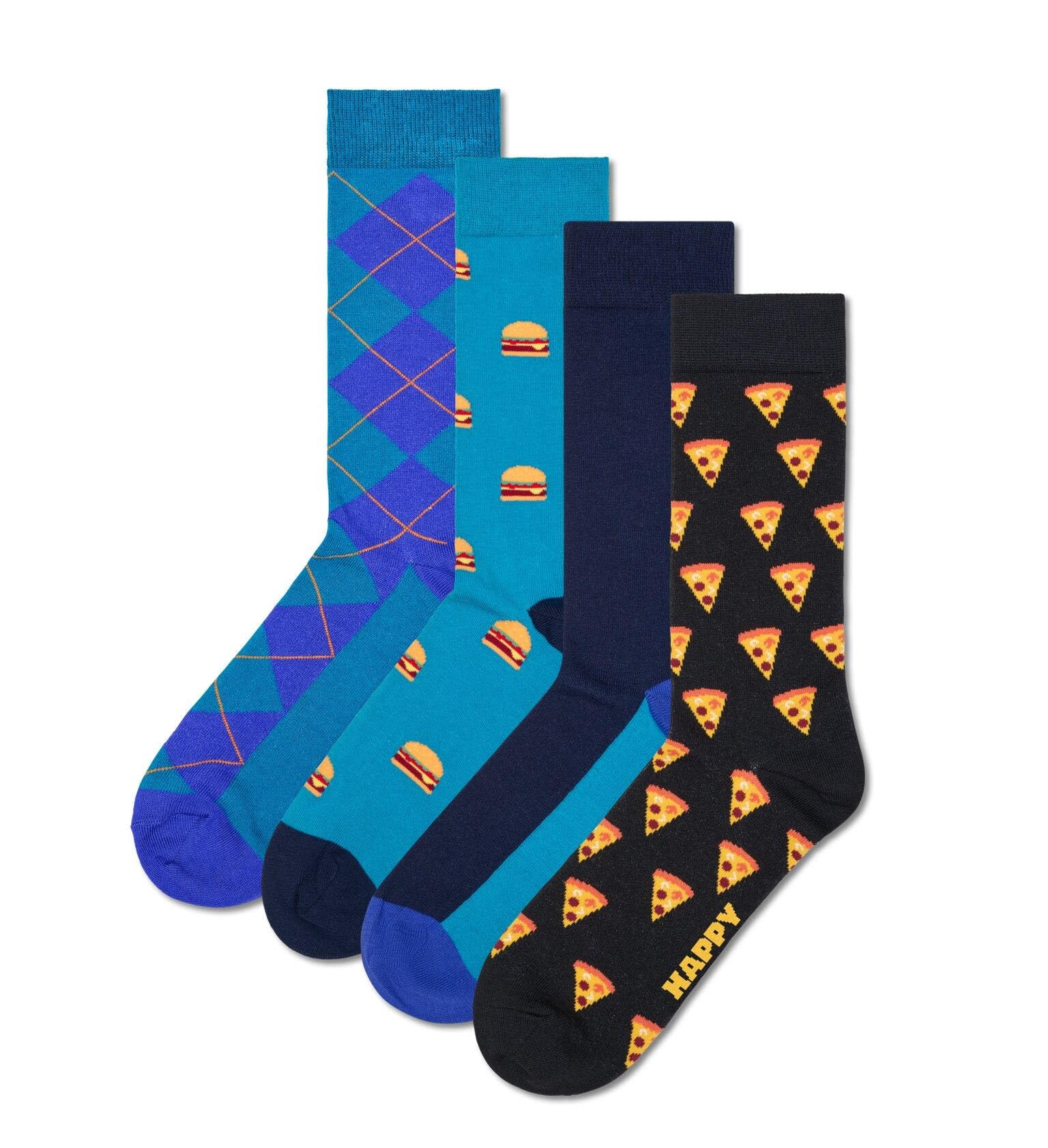 Happy Socks 4-pack Everyday Food Socks Gift Set Calcetines 4 Pack LITE Food Gift Talla 41-46 Unisex adulto (Pack de 4)