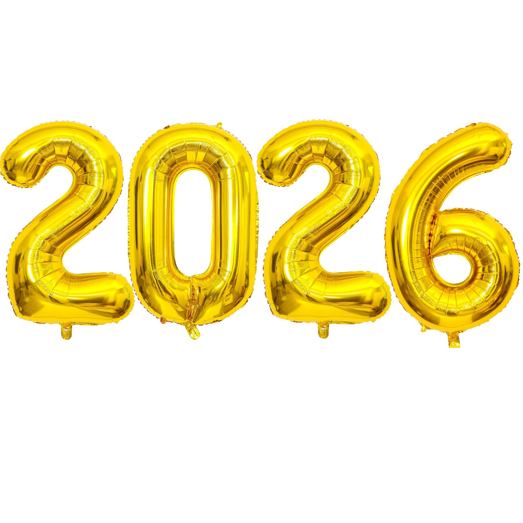 2026 Gold Balloons, 40" Large Gold 2026 Balloons Helium Mylar Foil Balloons for 2026 New Year Christmas Graduation Party Decoration