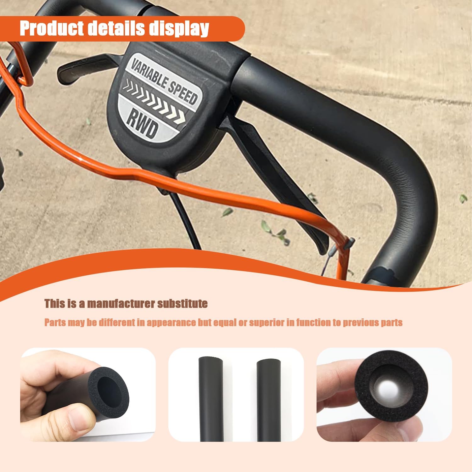 422179 Mower Soft-Touch Foam Grip Compatible with Grasshopper Mower Steering Levers 422179