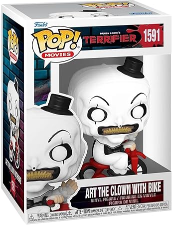 Funko POP! Movies: Terrifier - Art The Clown with Bike - Collectable Vinyl Figure - Gift Idea - Official Merchandise - for Kids & Adults - Horror Fans - Model Figure for Collectors and Display Funko POP! Movies: Terrifier - Art The Clown with Bike - Collectable Vinyl Figure - Gift Idea - Official Merchandise - for Kids & Adults - Horror Fans - Model Figure for Collectors and Display