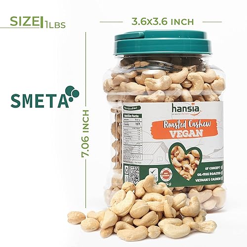 Miniatura 8 de Hansia Anacardos veganos keto Kosher orgánicos, superalimentos secos sin sal, sin gluten, frescos, saludables, bajos en sodio, ricos en proteínas y