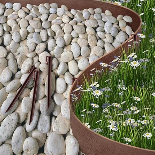 Miniatura 4 de Kit de bordes de paisaje, incluye tabla de terraza de 4 pulgadas de alto y 40 pies de longitud, 20 picos duraderos, tijeras de podar profesionales