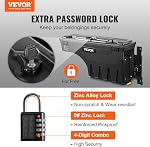 VEVOR Boîte de rangement de lit de camion, convient Ford F-150 2015-2021, Côté passager, Boîte à outils de puits de roue verrouillable avec cadenas de mot de passe, étanche et durable ABS Boîte à outils
