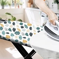 Vista 4 de Funda para tabla de planchar de 15 x 54 pulgadas, resistente al calor, borde elástico resistente, superficie antideslizante, múltiples patrones