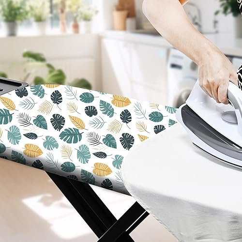 Miniatura 4 de Funda para tabla de planchar de 15 x 54 pulgadas, resistente al calor, borde elástico resistente, superficie antideslizante, múltiples patrones