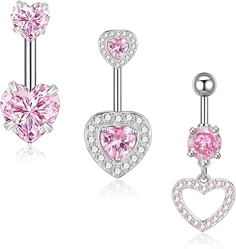 Piercing Nombril Femme - Bijou Acier Inoxydable Avec Zirconium Cubique - Taille 14G (1,6 Mm) - Cadeau élégant