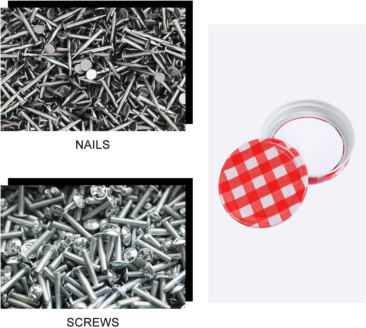 Mason Jar Lids Split-type 70mm Tinplate round Covers Replacement Sealing Caps Silver Metal Canning Lids for Standard Mouth Jars 24pcs