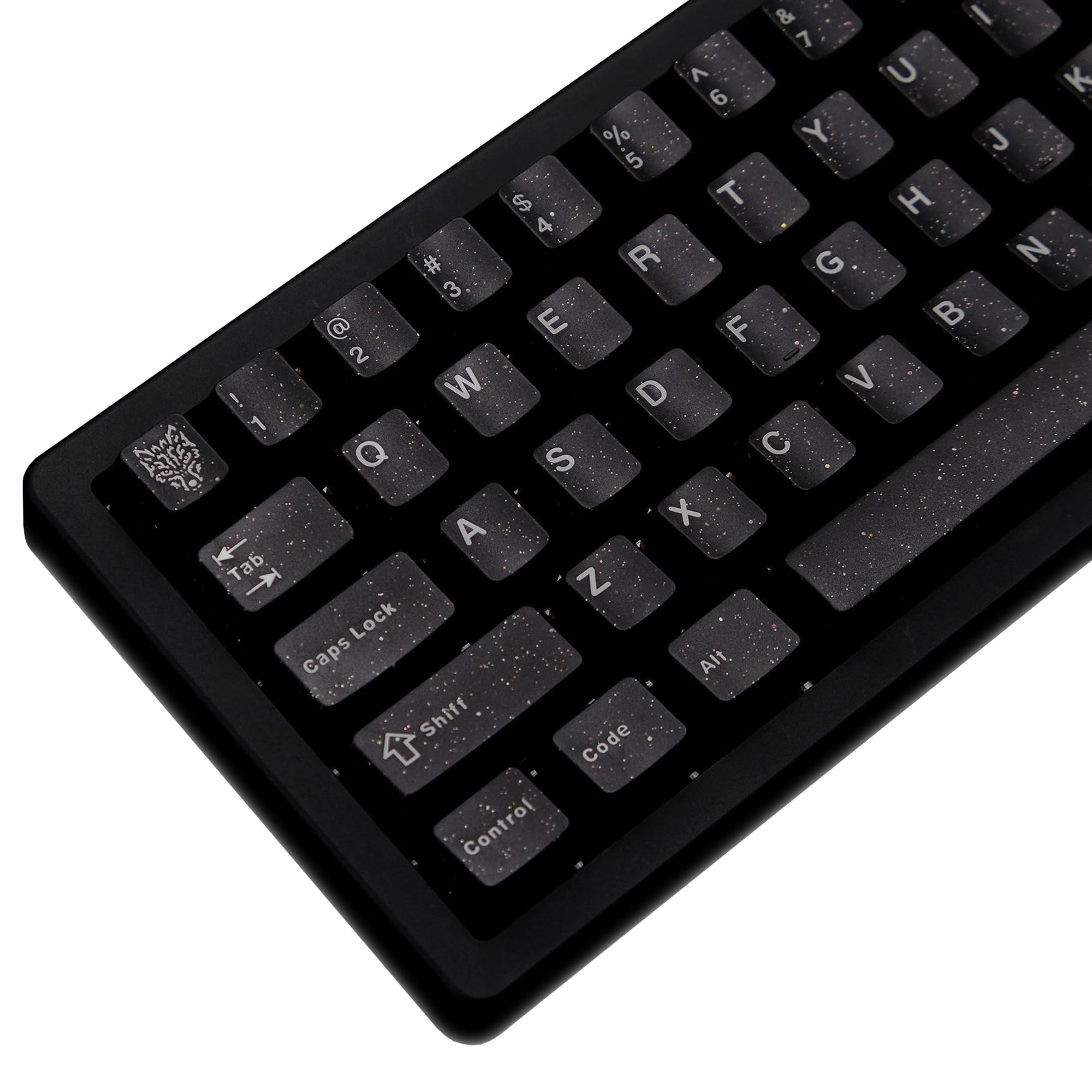 Brokatowe czarne ABS Cherry Profile Keycaps pełny zestaw 114 klawiszy niestandardowe minimalistyczne klawisze do klawiatur mechanicznych MX