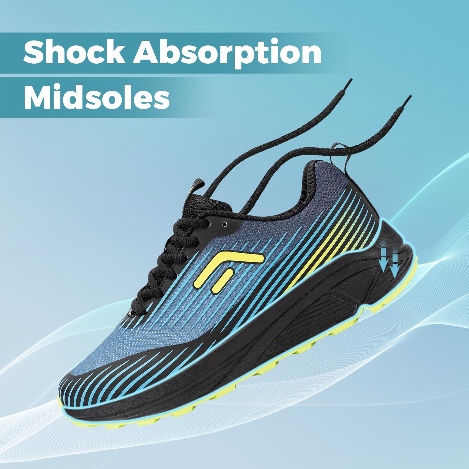 Buty do biegania FitVille Męskie bardzo szerokie buty do biegania w terenie Szerokie lekkie buty sportowe Buty outdoorowe Wygodne buty fitness Buty trekkingowe V2