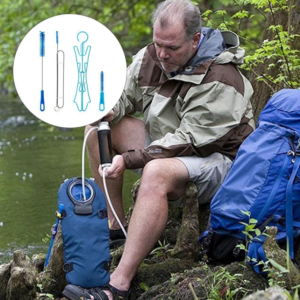 Kit de Limpieza para Vejiga de Agua de Hidratación, Kit de Limpieza de la Vejiga de Hidratación, Hidratación Bolsa de Agua Kit de limpieza, Juego de Cepillos de Limpieza para Bolsa de Hidratación