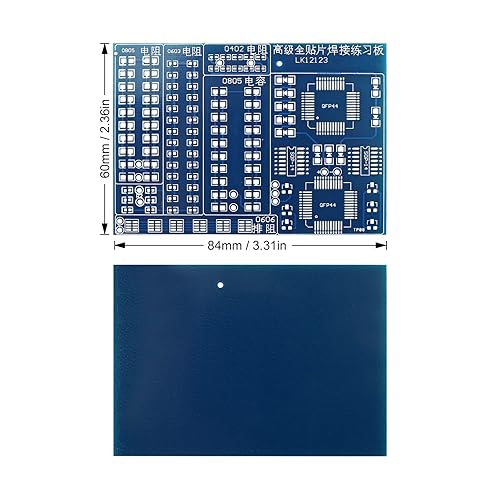 Miniatura 4 de Kit de práctica de soldadura DIY PCB azul serie 0606 Resistores SMD SMT Electrónica Proyectos de soldadura Kit de soldadura simple habilidades de